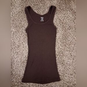 Vanity Deep Brown Sleeveless Top